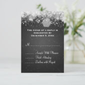 Elegant Weddenschap RSVP Sparging Night Black (Staand voorkant)