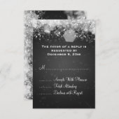 Elegant Weddenschap RSVP Sparging Night Black (Voorkant / Achterkant)