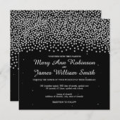 Elegant Weddenschap Simple Sparkle Black Kaart (Voorkant / Achterkant)