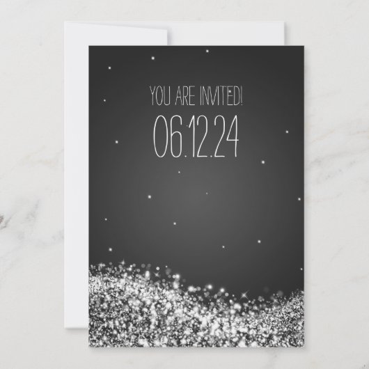 Elegant Weddenschap Sparging Wave Black Kaart (Achterkant)