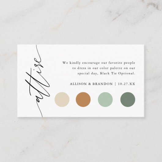 Elegant Weddenschap Stress Code invoegen Informatiekaartje (Voorkant)