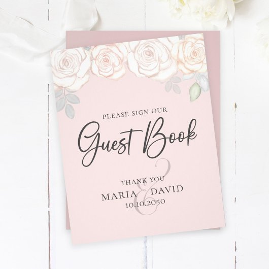 Elegant Weddenschap Teken Blush Pink Flyer