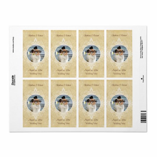 Elegant Weddenschap Voeg je foto-etiket toe Etiket (Full Sheet)