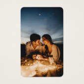 Elegant Weddenschap Website QR Code Foto RSVP Card Visitekaartje (Voorkant)