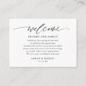 Elegant Weddenschap Welkom Gift Bag Place Cards Informatiekaartje (Voorkant)