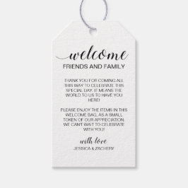 Elegant Weddenschap Welkom Gift Basket Bag Cadeaulabel