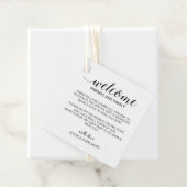 Elegant Weddenschap Welkomstcadeau voor mandje Bedankjes Labels (In situ)