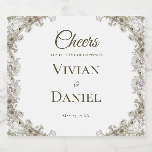 Elegant Weddenschap Wijn Etiket (Enkel label)