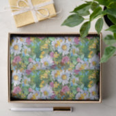 elegant Weddenschap wilde bloemen getild patroon Tissuepapier (Geschenk)