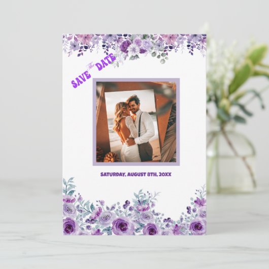 Elegant Wedding 007 beroemd gemaakt door Nasrin Save The Date (Staand voorkant)