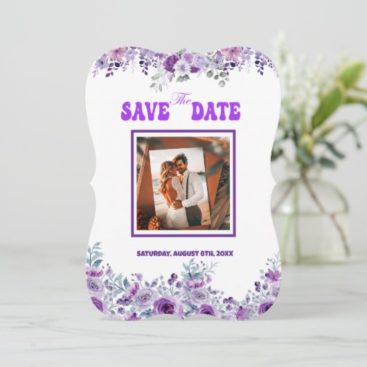 Elegant Wedding 007 van Nasrin Save the Date (Staand voorkant)