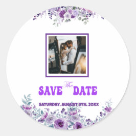 Elegant Wedding 007 van Nasrin Save the Date Ronde Sticker
