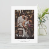 Elegant Wedding 3 Foto Hartelijk dank Bedankkaart (Staand voorkant)