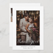 Elegant Wedding 3 Foto Hartelijk dank Bedankkaart (Voorkant / Achterkant)