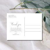 Elegant Wedding 3 Foto Hartelijk dank Briefkaart