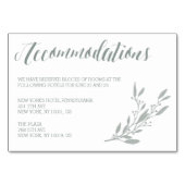 Elegant Wedding Accommodation Kaart Sage (Voorkant)