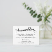 Elegant Wedding Accommodations Insert-kaarten Informatiekaartje (Staand voorkant)