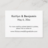 Elegant Wedding Accommodations Insert-kaarten Informatiekaartje (Achterkant)