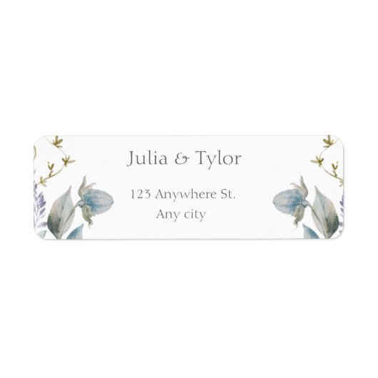 Elegant  Wedding Address Label (Voorkant)