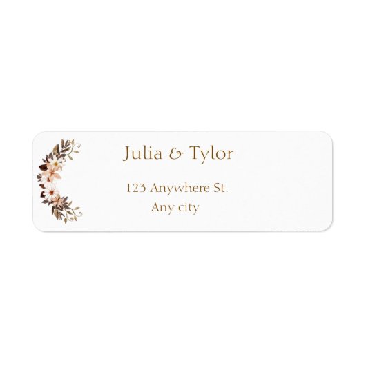 Elegant  Wedding Address Label (Voorkant)