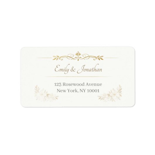 Elegant Wedding Address Labels (Voorkant)