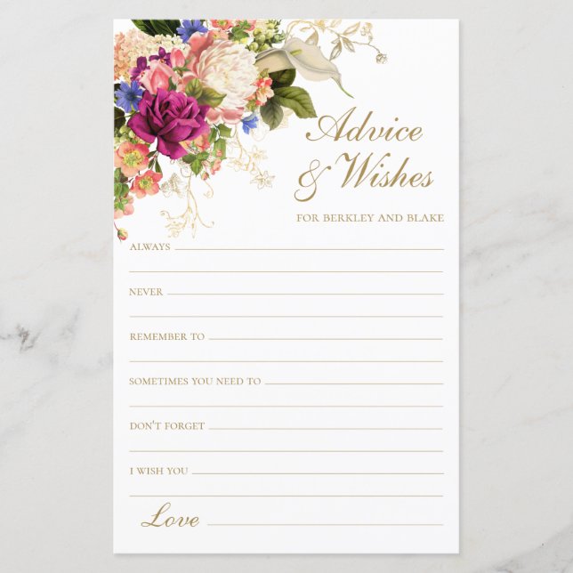 Elegant Wedding Advice and Wishes (Voorkant)