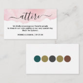 Elegant Wedding Attire Guest Dress Code Kaart (Voorkant / Achterkant)