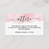 Elegant Wedding Attire Guest Dress Code Kaart (Voorkant)