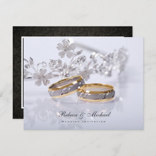 Elegant Wedding Band Uitnodigingen (Voorkant / Achterkant)