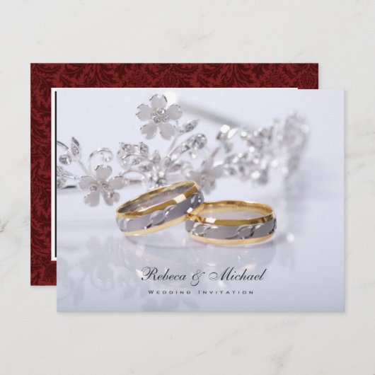 Elegant Wedding Band Uitnodigingen (Voorkant / Achterkant)