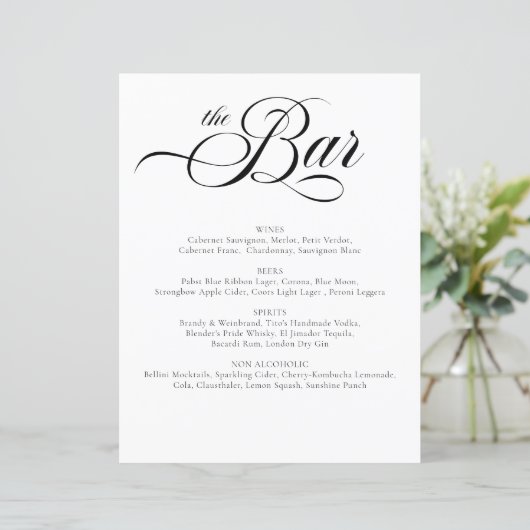 Elegant Wedding Bar (Staand voorkant)