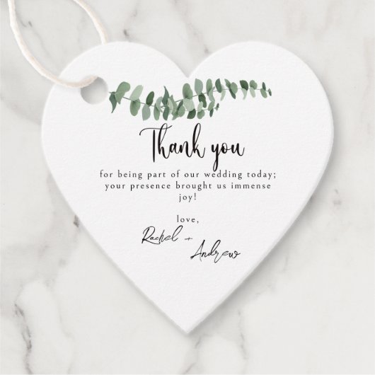 Elegant Wedding Bedankjes Labels (Voorkant)