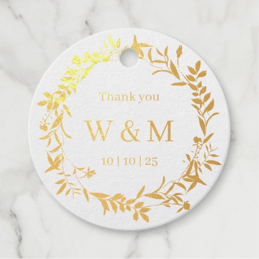 Elegant Wedding Bedankt Bedankjes Labels (Voorkant)