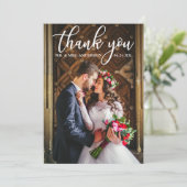 Elegant Wedding Bedankt Bride en Groom Foto (Staand voorkant)