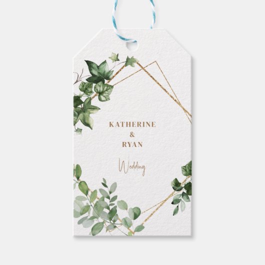 Elegant Wedding Bedankt Cadeaulabel (Voorkant)