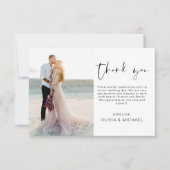 Elegant Wedding Bedankt Foto Kaart (Voorkant)