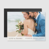 Elegant Wedding Bedankt Foto Magnet (Voorkant / Achterkant)