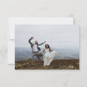 Elegant Wedding Bedankt Foto uitnodiging (Achterkant)