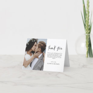 Elegant Wedding Bedankt Foto uitnodiging