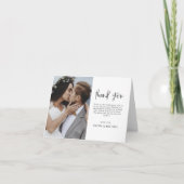 Elegant Wedding Bedankt Foto uitnodiging (Voorkant)