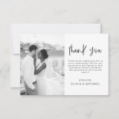 Elegant Wedding Bedankt Foto uitnodiging (Voorkant)