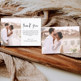 Elegant Wedding Bedankt Foto uitnodiging