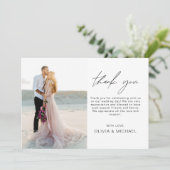 Elegant Wedding Bedankt Foto uitnodiging (Staand voorkant)