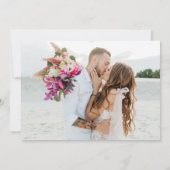 Elegant Wedding Bedankt Foto uitnodiging (Achterkant)