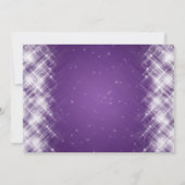 Elegant Wedding Bedankt Glamoureuze Sparks Paarse (Achterkant)