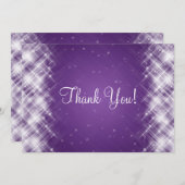 Elegant Wedding Bedankt Glamoureuze Sparks Paarse (Voorkant / Achterkant)