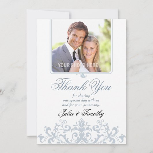 Elegant Wedding Bedankt (verticaal) (Voorkant)