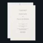 Elegant Wedding Beige Color Invitations Kaart<br><div class="desc">Elegant Wedding Beige Color Invitations</div>