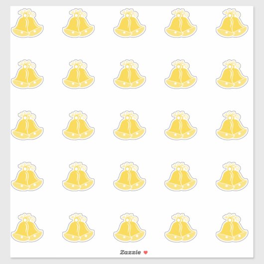 Elegant Wedding Bells Kiss-Cut Sticker (Vel)