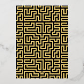 Elegant Wedding Black and Gold Foil Invitation Folie Uitnodiging (Achterkant)